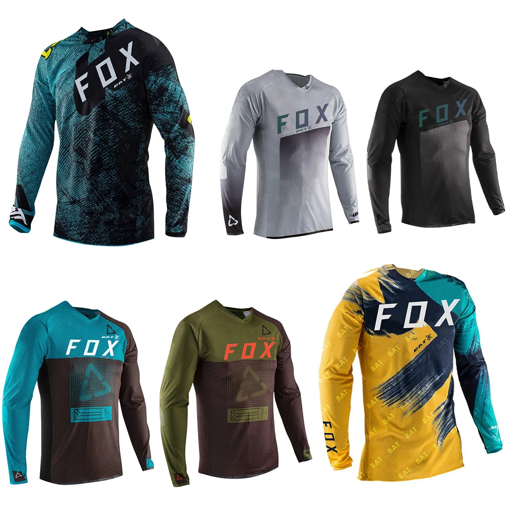 Bat Fox Mtb Jersey Downhill Jersey Mountain Bike Shirt Camiseta Motocross T-Shirt Quick-Dry Enduro Off-Road Man Ciclismo Maillot