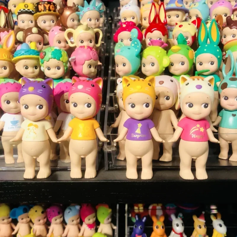 

Limited Sonny Angel Lucky Cat Series Pink Oriange White Purple Cat Tricolor Cat Lucky Meow Model Anime Figure Decora Toys Gifts
