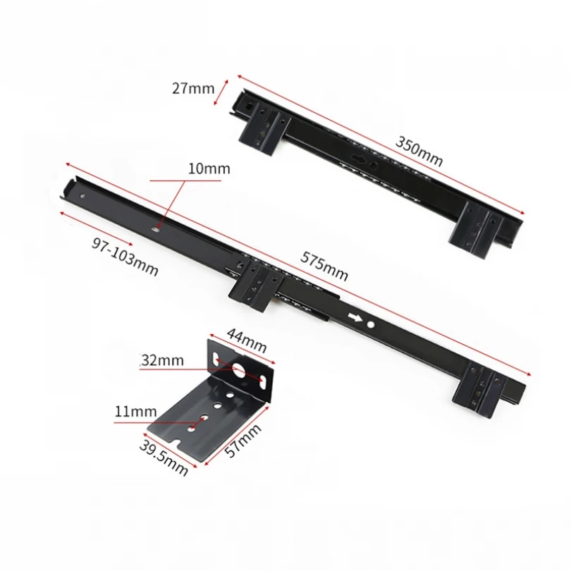 teclado gaveta slides hardware mobiliario gabinete 27mm 02