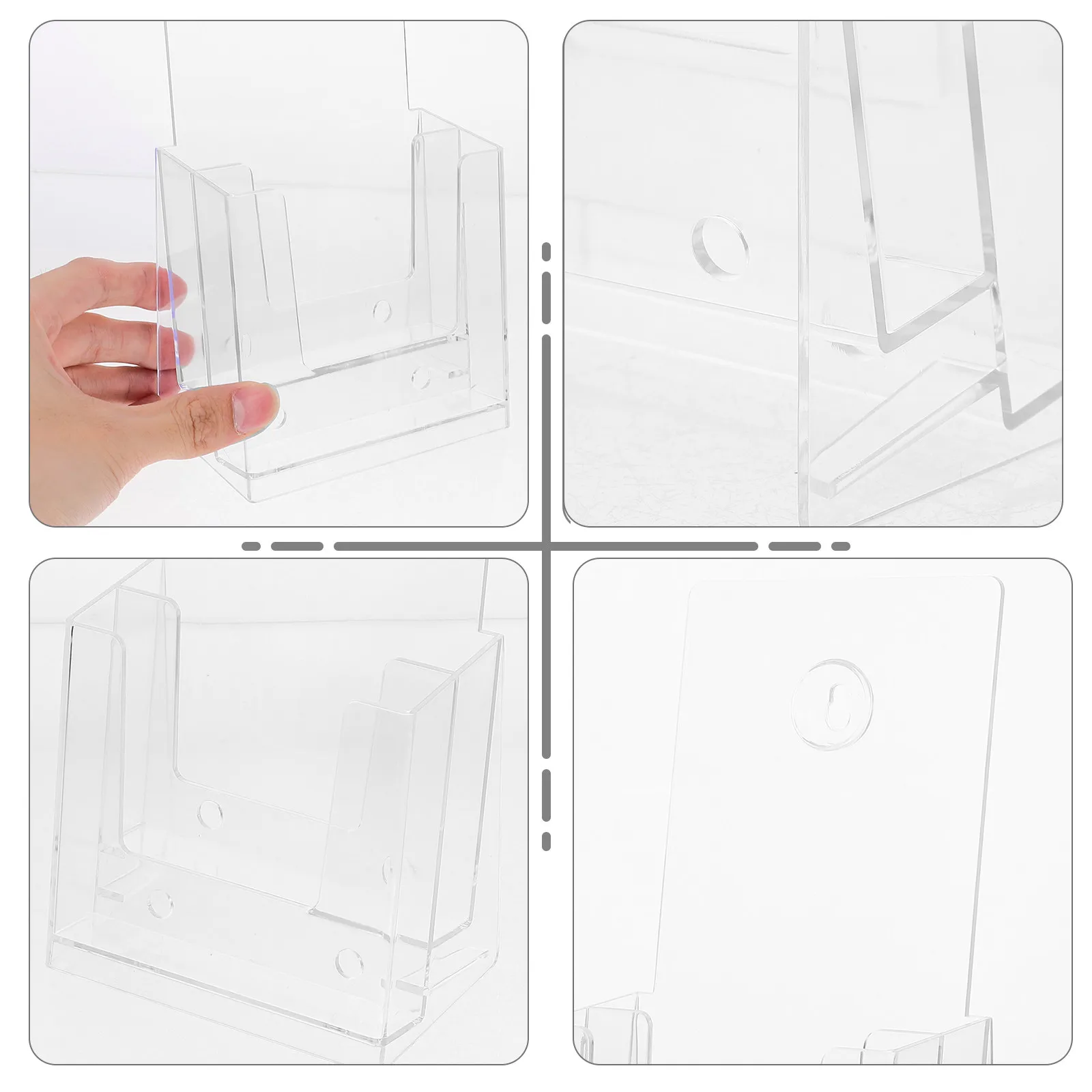 벽걸이형 아크릴 다층 브로셔 홀더 데스크탑 잡지 디스플레이 랙 사무실 학교 가정용 투명 문서 정리함