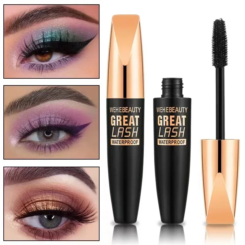 

Silk Fiber Lash Mascara 4D 2 In 1 Mascara Waterproof Lengthening Cosmetics Eye Mascara Ship Thick Curling Lashes Makeup Cosmetic