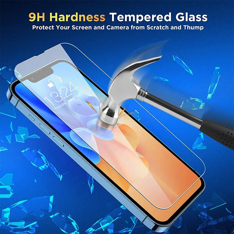 5pcs Tempered Glass For iPhone 14 13 12 11 Pro Max Screen Protector For IPhone 6 6s 7 8 15 Plus SE X XS XR 14Pro Glass Film