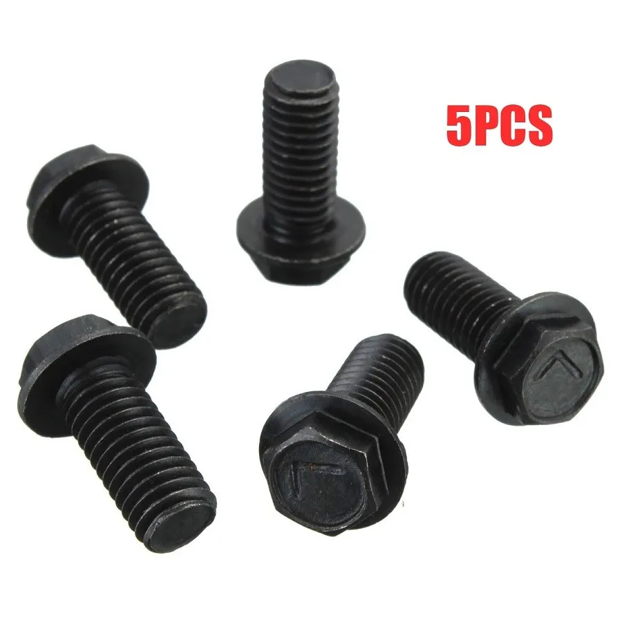 Description Picture 3 of item5-pcs Saw Blade Screw M8 X 18mm Left Hand Thread Hex Flange For Cutting Machine Carbon Steel Material Not Easy-Rust-Tool Parts