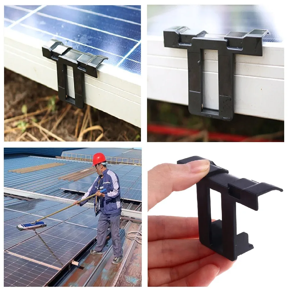 Solar Panel Drain Clip 30/35/40mm Water Drainage Diversion Clip Photovoltaic Mud Water Drain PV Module Removal Cleaning solar panel clips
