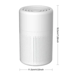 Enhanced Air Purifier with Dual Filtration and Blue Light (WHITE)