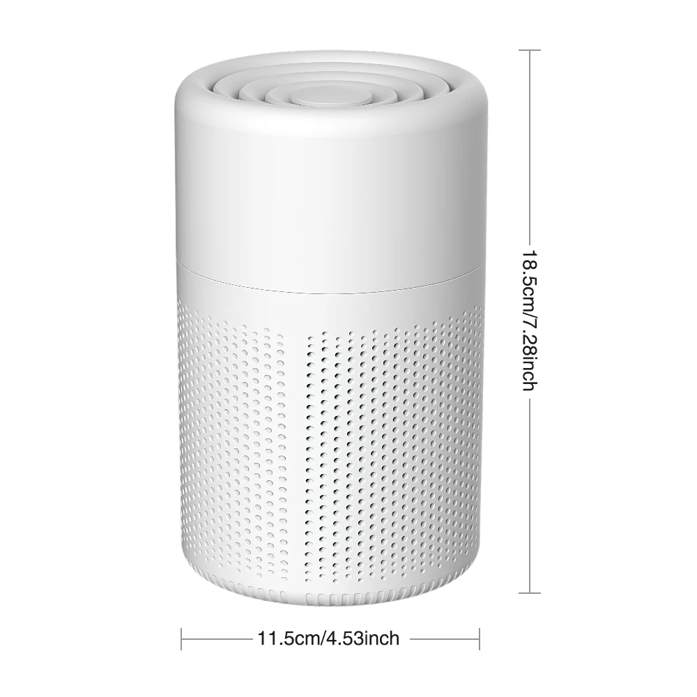 Purificador de ar com H13 HEPA + filtro de carvão ativado Purificação dupla para 20 ㎡   Sala de luz azul para limpeza de ar de alívio de alergias para animais de estimação