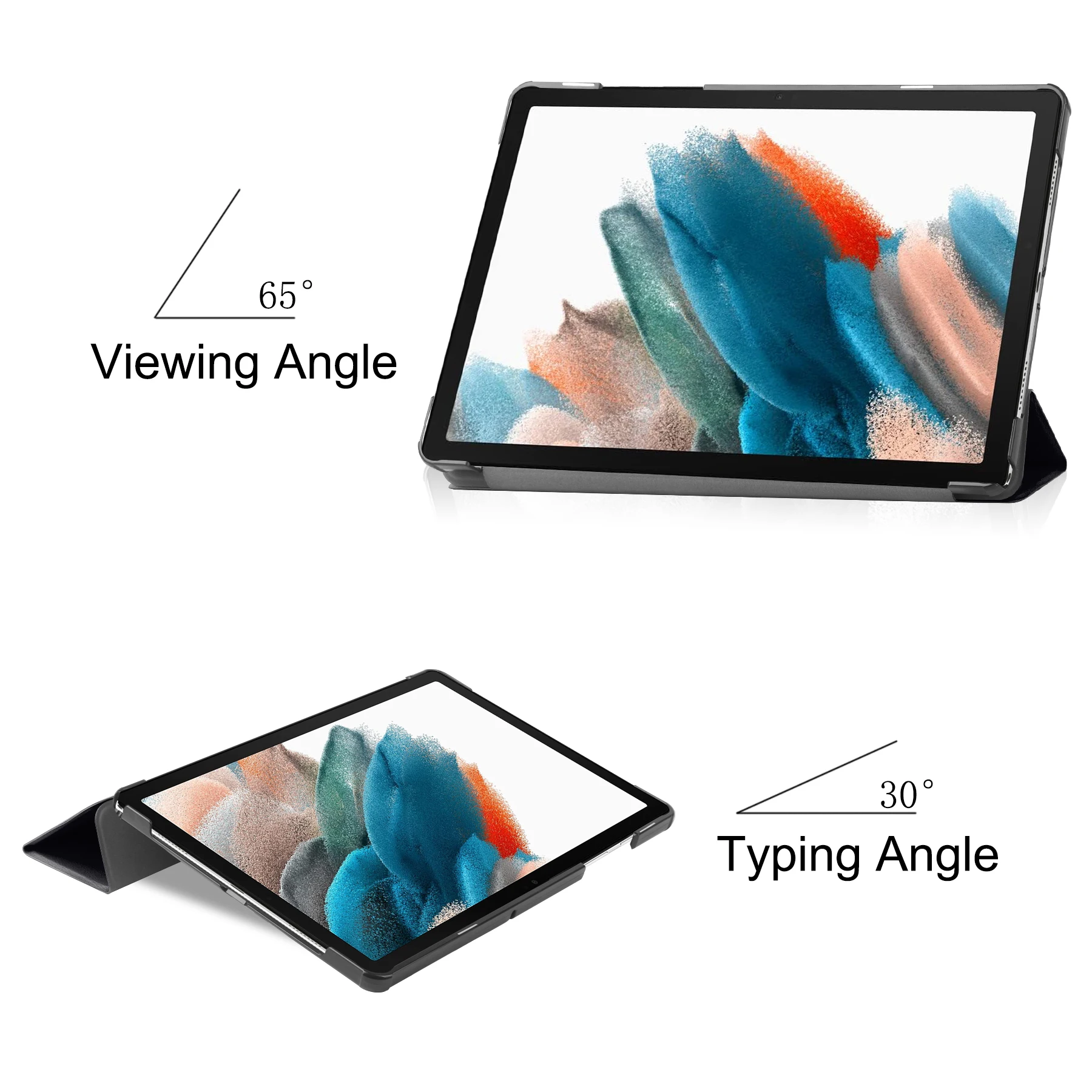 삼성 갤럭시 탭 A9 SM-X110 SM-X115 X117 PU 플립 스탠드 커버, 탭 A9 플러스 2023 11 인치 인쇄 태블릿 케이스, 8.7 인치
