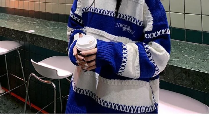 Waliicorners Men Loose Autumn Knitted Sweater Oversize Kawaii Y2k Clothes Harajuku Jumper 14 Sd9ee056f801a4e0b94e506e32135385fY