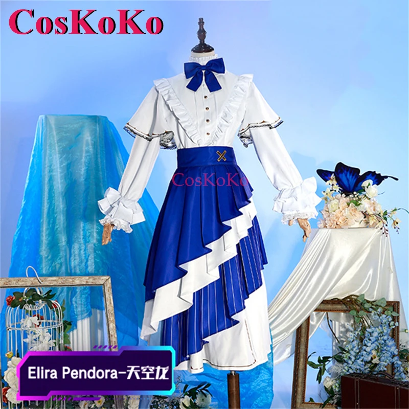 

CosKoKo Elira Pendora Косплей Аниме VTuber костюм дворян и стюардесс Милая горничная униформа Хэллоуин Вечерние