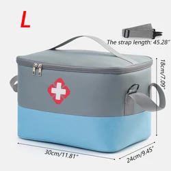 High Capacity Portable Medical Storage Bag - Emergency First Aid and Medicine Organizer (A Blue L)