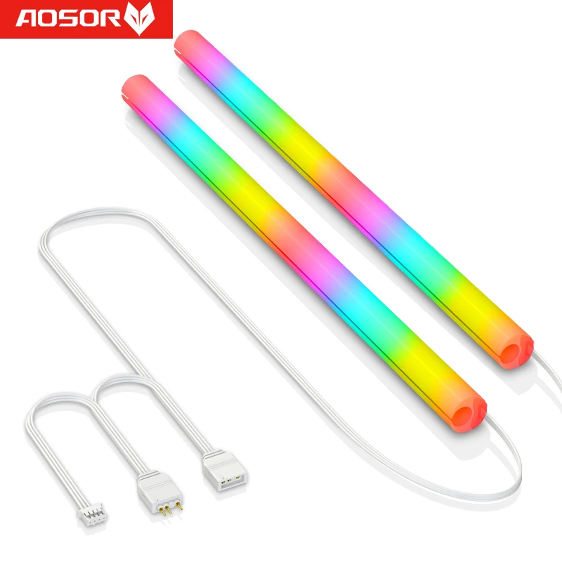 Tubo de Mangueira Coolmoon Aura Sincronização Luminosa Manga Silicone Raditor Refrigeração Água Tubo 5v 3pin Argb 4pin Computador Case Decoração