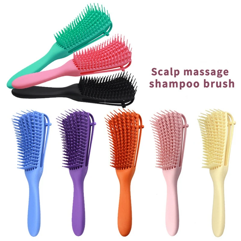 Hair Brush Detangling Brush Scalp Massage Hair Comb 3A To 4C Kinky Wavy