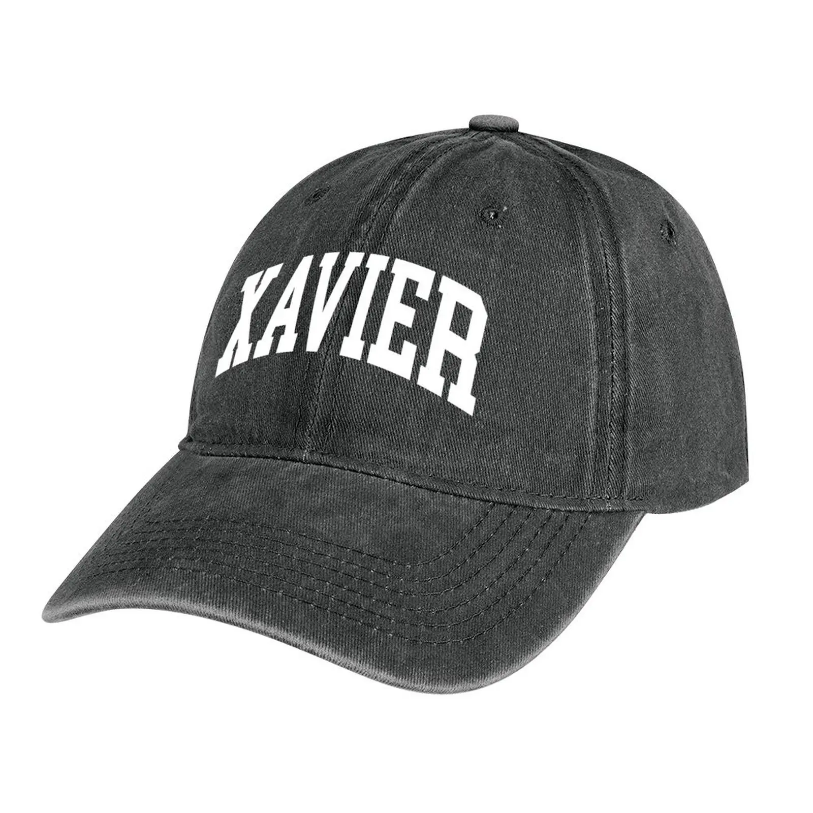 

xavier - college font curvedCap Cowboy Hat Gentleman Hat Vintage |-F-| party Hat Women's Golf Wear Men's