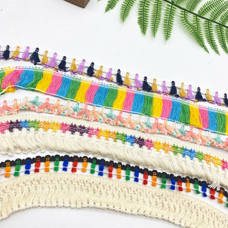 10 Meters 15cm Fringes Tassels Trimmings Fabric For Curtain DIY Fringe Sewing La - Foto 13