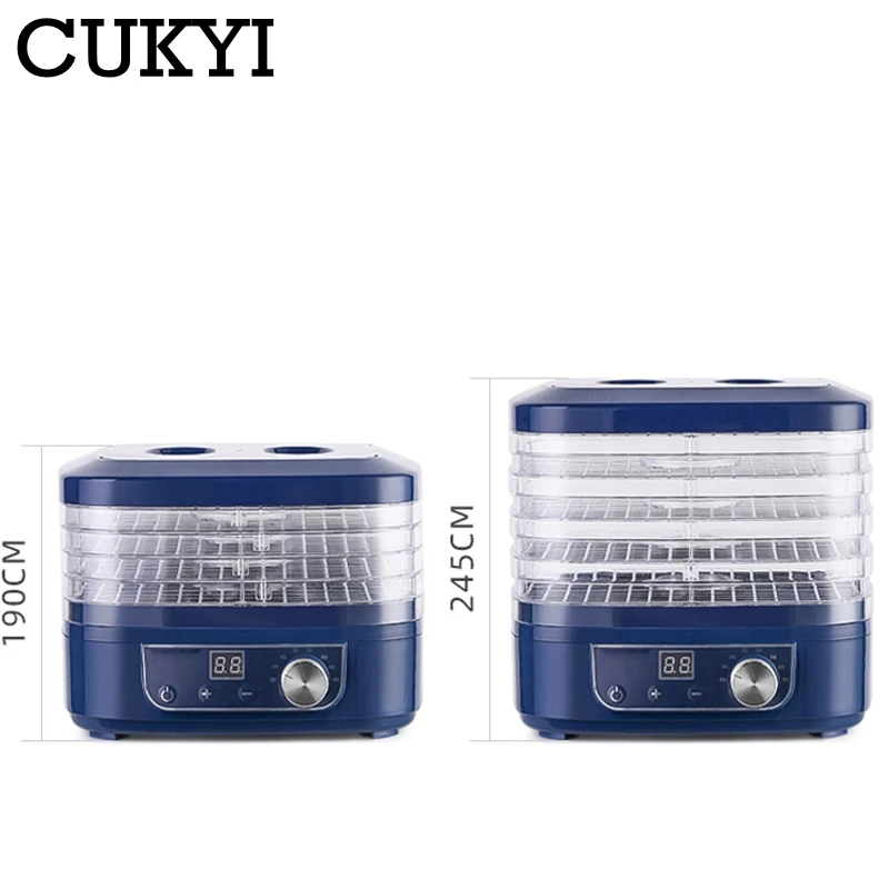 CUKYI Dried Fruit Vegetables Herb Meat Machine Household MINI Food Dehydrator Pet Meat Dehydrated 5 Trays Snacks Air Dryer EU 4