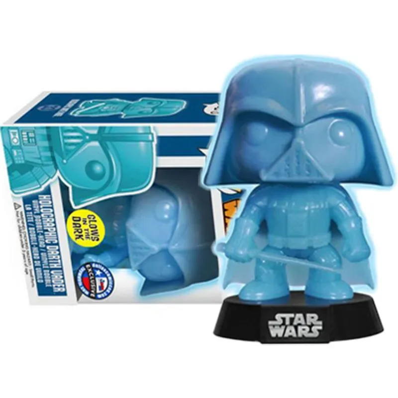 Funko Pop Glow In The Dark Holocraphic Darth Trampolieri Esclusivo Pop Action Figure Model Toys Movie Starwars Darth Vaders #33