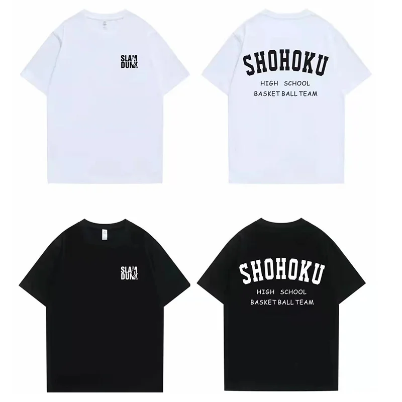 

The First Slam Dunk SANNOH SHOHOKU футболка для баскетбольных тренировок мужские черные белые топы хлопковые футболки летние в Корейском стиле с коротким рукавом