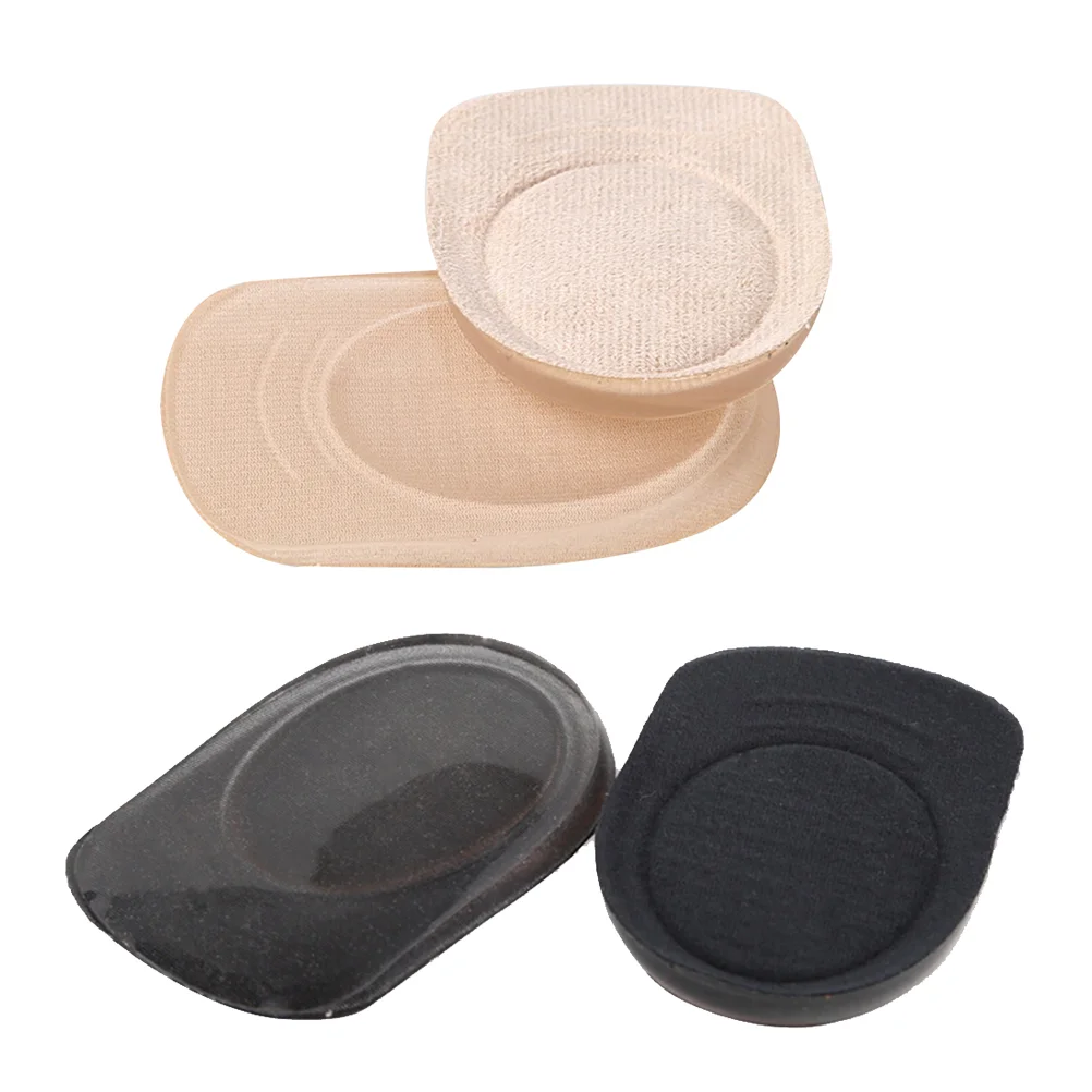 

2 Pairs of Gel Heel Lifts for Shoes Bone Spur Relief Cushion Self-adhesive Half Inserts Heel Cups Foot Pads Ankle Support