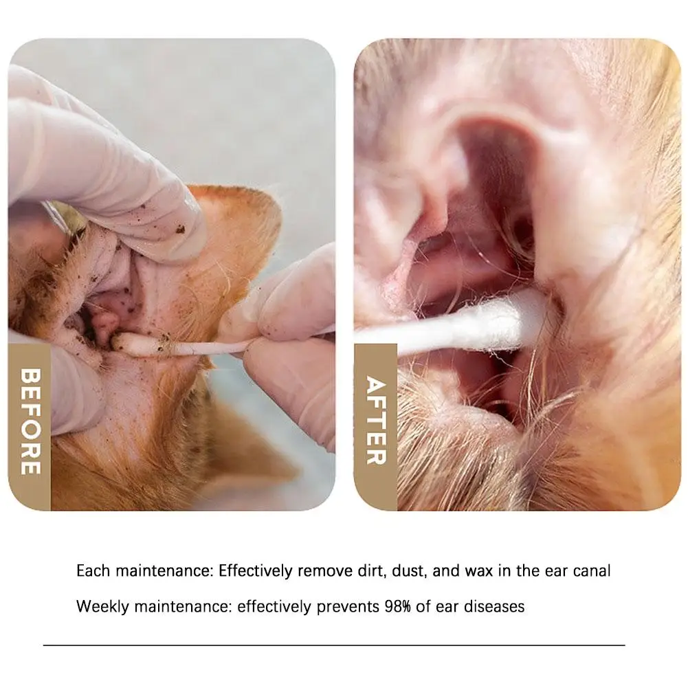 Dog Ear Cotton Swabs Pet Ears Eyes Cleaner Cotton Bud For Dogs Cats Water Absorbent Pet Mouth Nose Dirt Wipe Pet Supplies