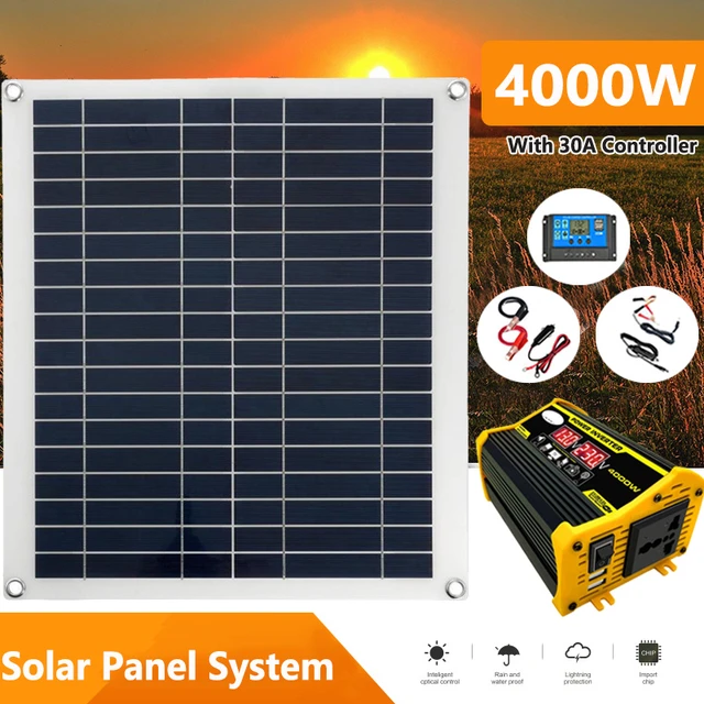 Solar Panel Kit Inverter 12v 220v  Solar Power Generation System - 12v 220v  Solar - Aliexpress