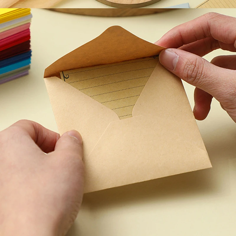 50pcs/lot 16x16cm Envelope Small Business Supplies 120g Paper Invitations Postcards Letters Bag Wedding Stationery Storage