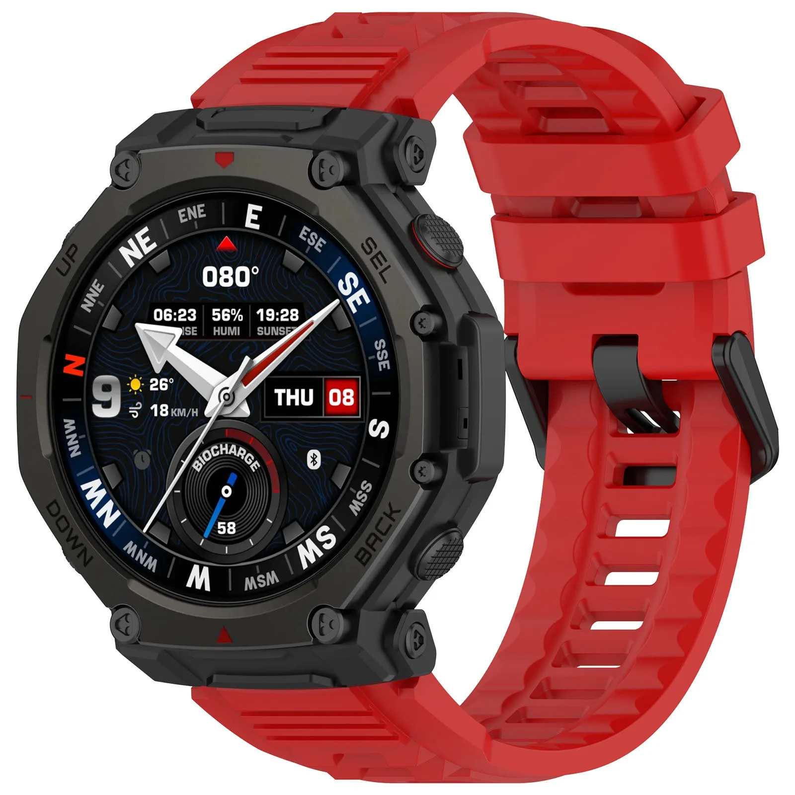 Silicone Sport Strap for 48mm Smartwatch - Premium Replacement Band & Accessories