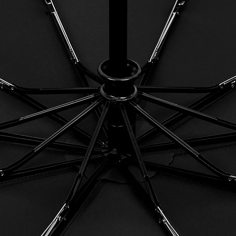 10 Bone Black Glue Fully Automatic Umbrella With Thick And Durable Keel Three Fold Umbrella UV Resistant Folding