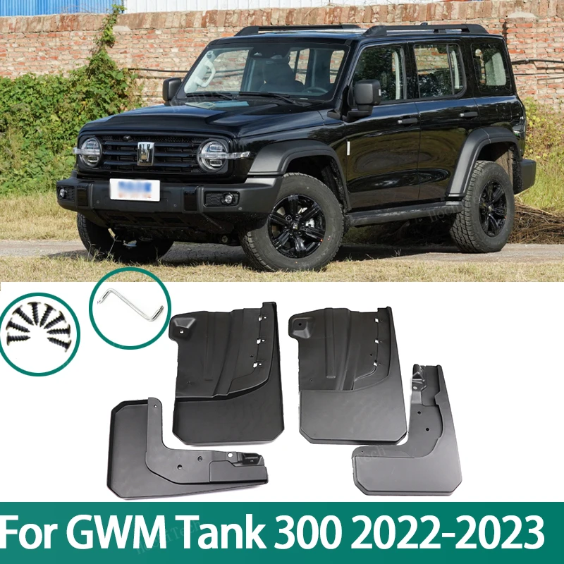 

Car Wheel Mud Flaps Splash Guards MudFlaps Soft TPE Wheel Fender For GWM Haval Wey Tank 300 2022 2023 Mudflaps Splash Guards