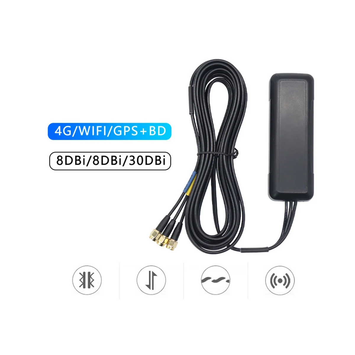 

4G+GPS+WiFi Tri-Band Antenna Filter Outdoor Car Mobile Bluetooth Signal Booste Vehicle Satellite Navigation Enhancer