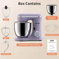 10-Speed With Pulse Button, Attachments include 6QT Bowl, Dough Hook, Beater, Whisk for Most Home Cooks, Vine Purple 2