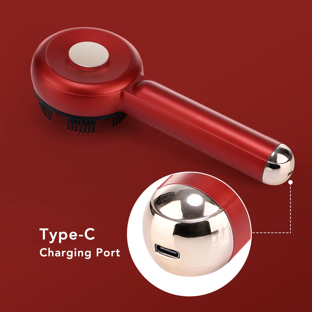 Massaggiatore testa ems microcorrente con luce infrarossa rossa_voghion.com