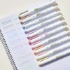 5 Colors Double Headed Highlighter Pen Set Fluorescent Drawing Markers Highlighters Pens Art Japanese Cute Pastel Stationery 1
