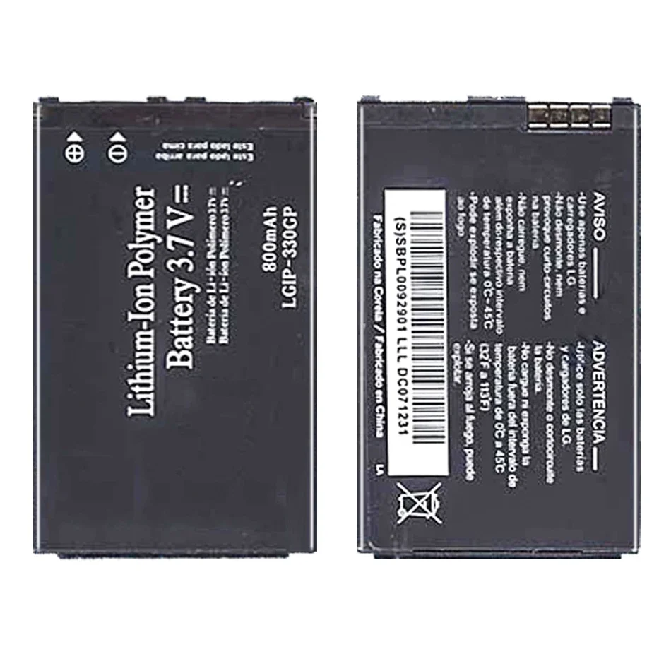 

Аккумулятор 800 мАч для LG GM210 KF240 KF245 KF300 KF305 KF330 KM380