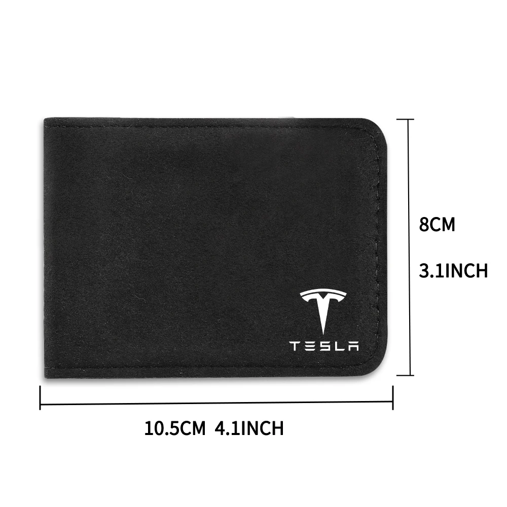 Car Styling ID Card Driver License Package Wallet Car Accessories For Tesla Model 3 Model S X Y Roadster Invade
