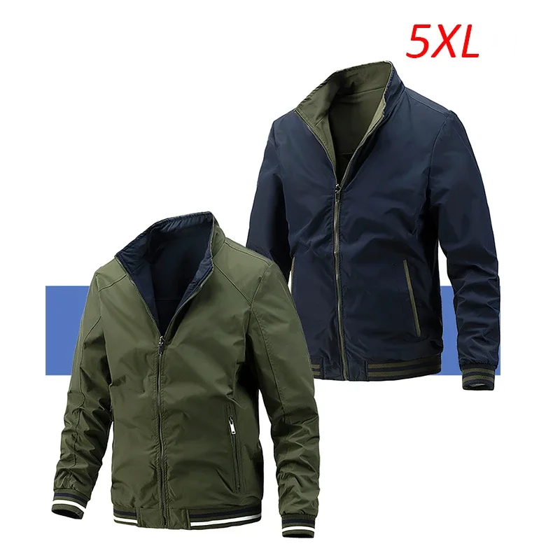 

2023 Men Casual Windproof Bomber Jackets Coat Mens Breathable Formal Reversible Dressing Overcoat Jackets Men’s Jackets Male 5XL