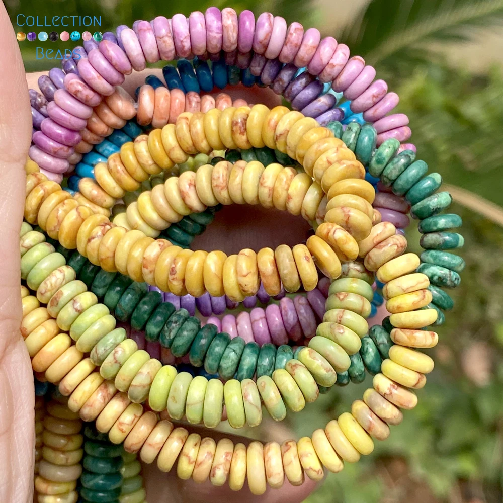 2x4mm Rondelle Picasso Jasper Beads Natural Stone Abacus Spacer Beads For Jewelry Making Supplies DIY Bracelets Accessories - 36