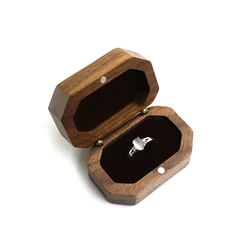 Elegant Wooden Proposal Ring Box - Handcrafted Keepsake Holder (08)