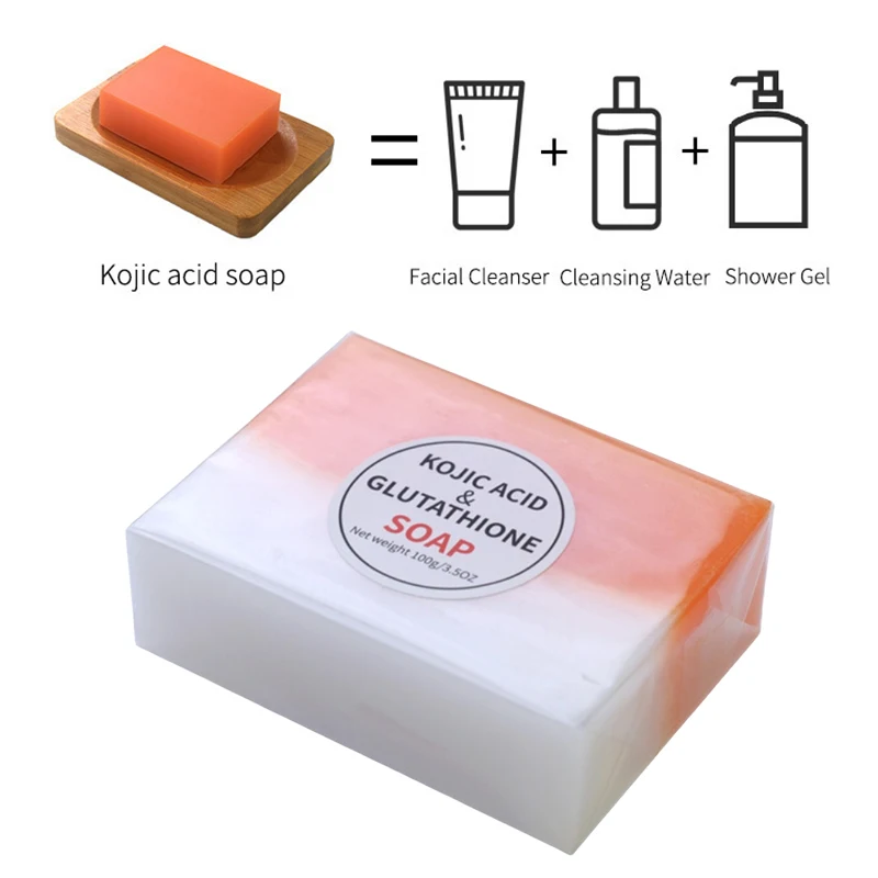 Kojic Acid Handmade Series Skin Care Brightening Natural Facial Cleanser Body Face for men women Removal Makeup Handmade Soap