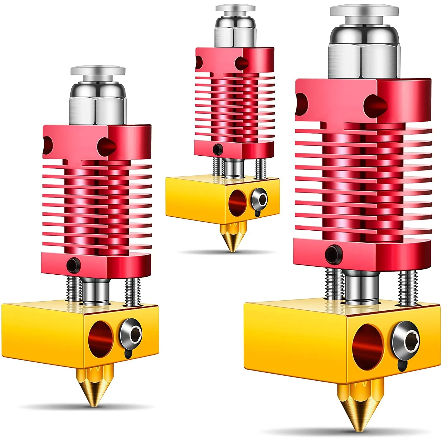 

MK8 Metal Hotend 3D Printer Nozzles 3 Pcs 3D Printer Hotend Kit Metal Hotend Kit 3D Assembled Extruder Compatible with CR-10