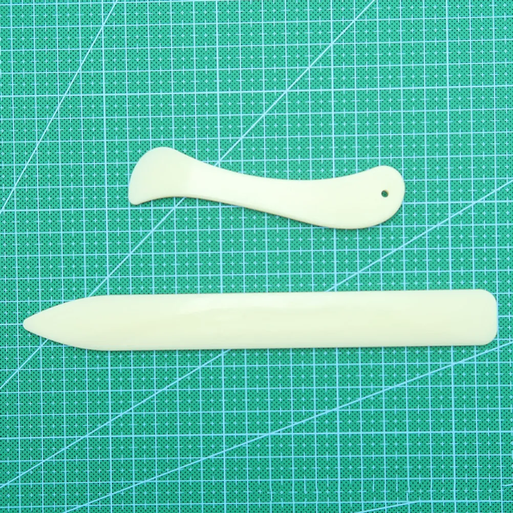 2Pcs 종이접기 칼 세트 경량 플라스틱 편지 오프너 종이 접는 도구 DIY 스크랩북 용품 Leatheredge