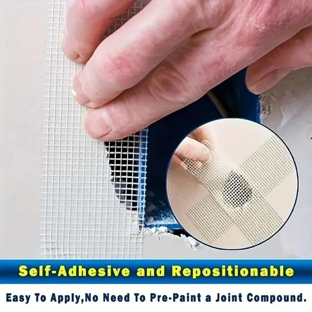 Glass Fiber Self-Adhesive Wall Crack Repair and Decorative Seam Tape - 30M Roll