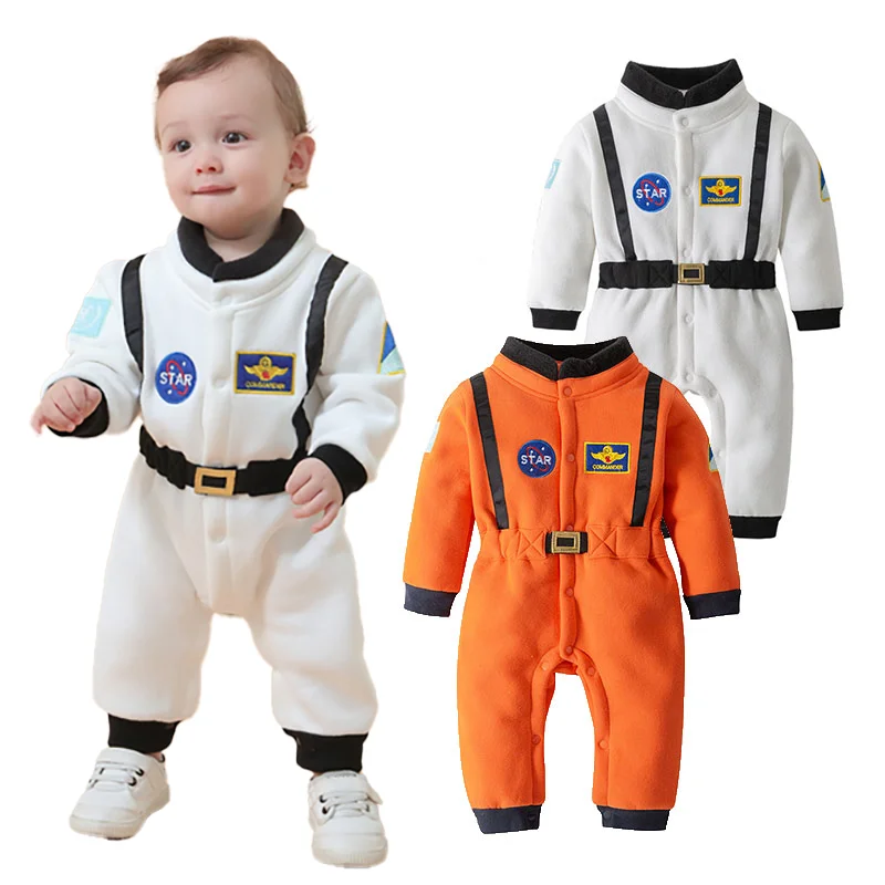 New Astronaut Costume for Baby Boy 1 Year Old Toddler Infant Birthday Theme Party Cosplay Space Suit Newborn Photography Romper 3