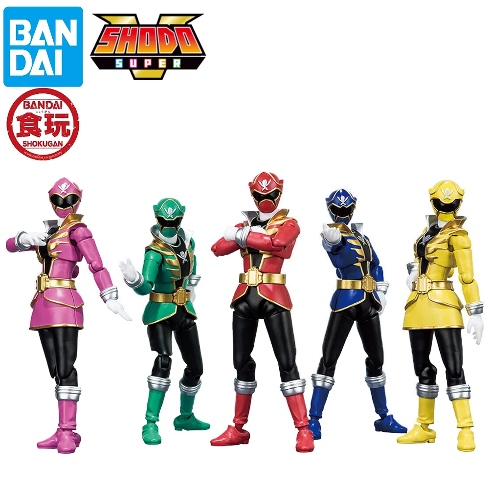 

Оригинальные фигурки Bandai Shokugan: Shodo Super Kaizoku Sentai Gokaiger, 5 упаковок, коллекционные модели, игрушки, фигурки конфет