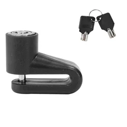 Compact Waterproof Anti - Theft Security Lock for Bikes and Motorcycles (Black)