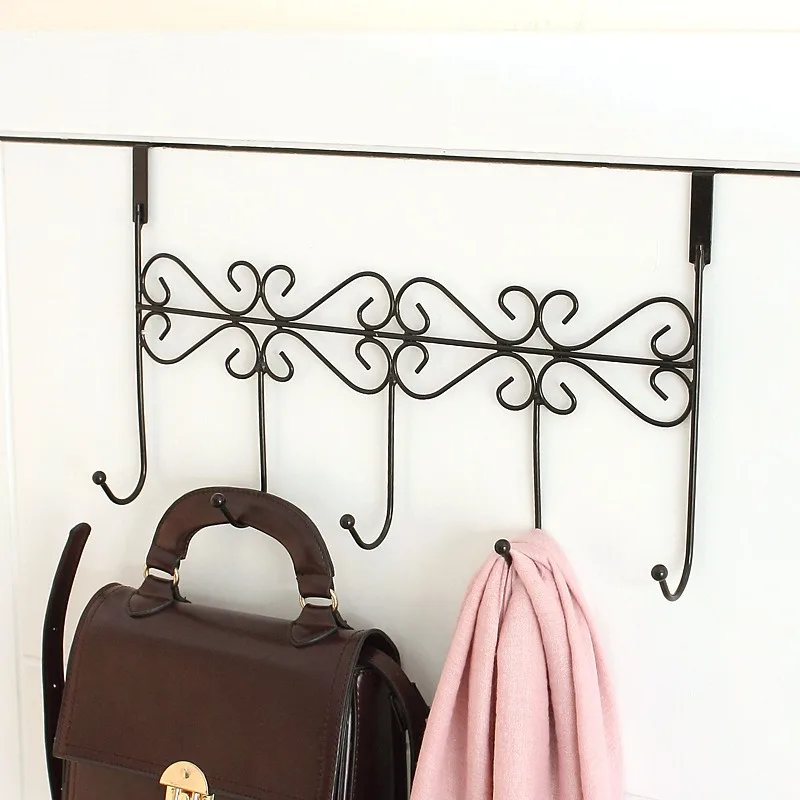 

Five Hooks Hooks Over Door Towel Clothes Hat Bag Over Door Bathroom Hanger Hanging Coat Cloth