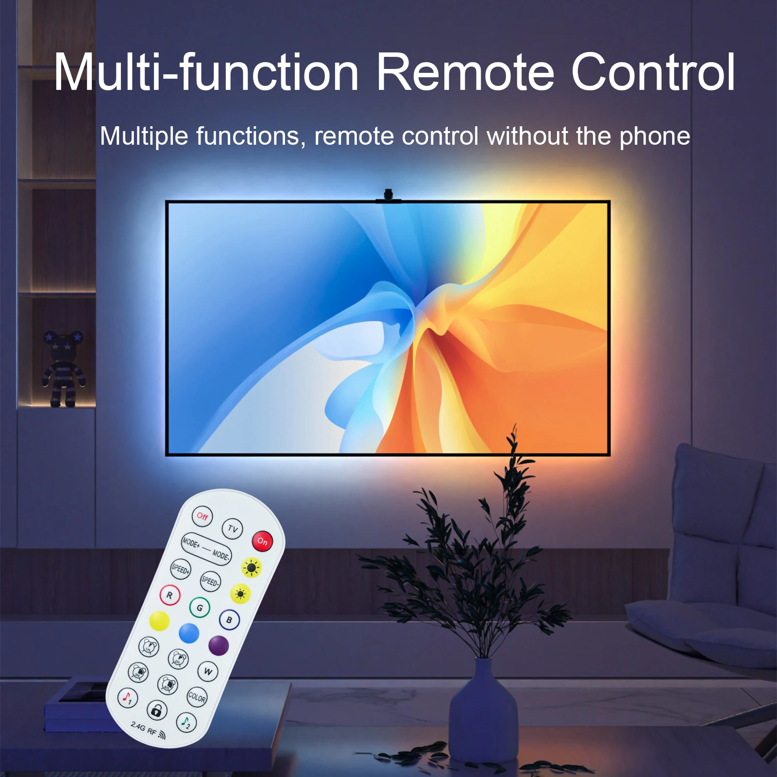 Immersion TV 3M LED BacklightsTV color picking device for 40-55 inch TV and PC Bluetooth app control RGB Synchronization Ambient