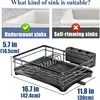 Dish Drying Rack for Kitchen Counter - Large Dish Rack with Drainboard, Rustproof Dish Drainer with Utensil Holder for Sink 4