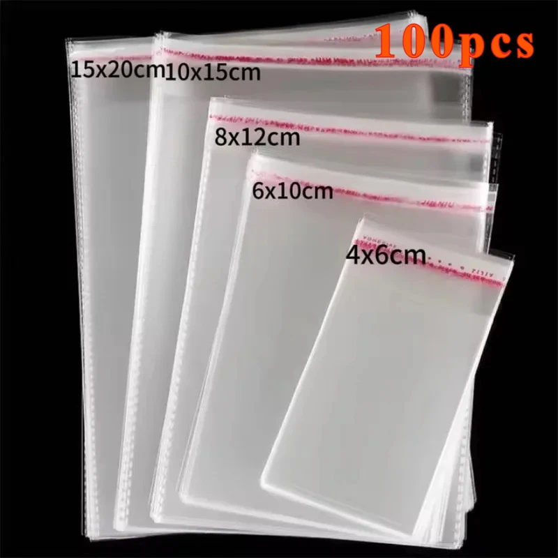 OPP Прозорий самоклеючий мішок Целофановий ущільнювальний поліетиленовий мішок для різдвяних цукерок Весілля День народження Ювелірні вироби Подарункова упаковка Сумка