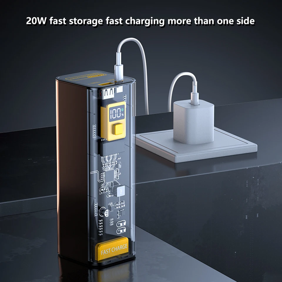 Box Power Bank DIY da 22,5 W con Ricarica Rapida e Display LCD, Scatola