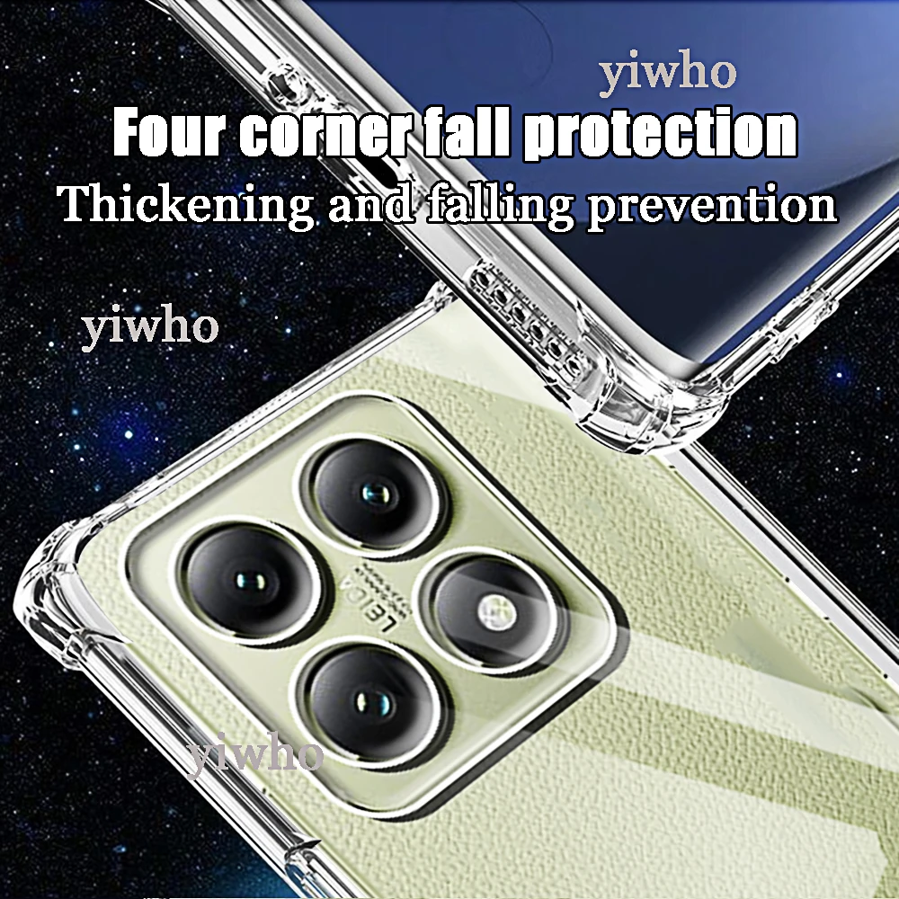 Transparent Protective Phone Case with Camera Protection, Full Coverage Design